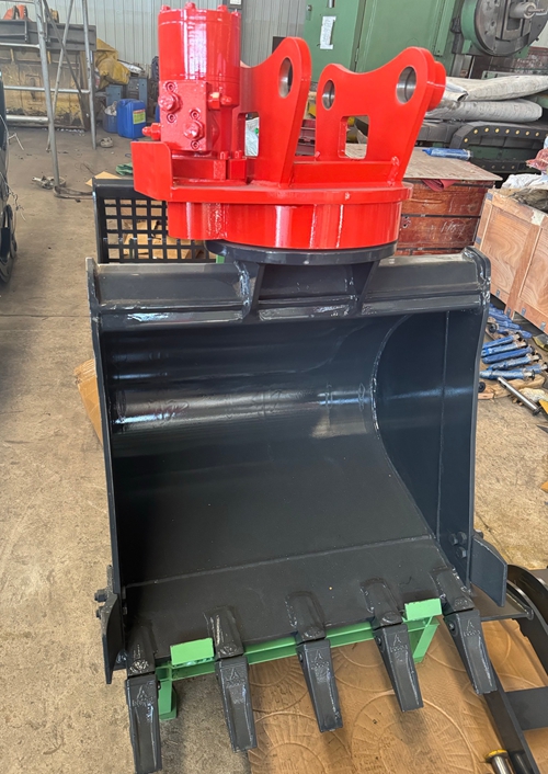 挖掘机旋转挖斗